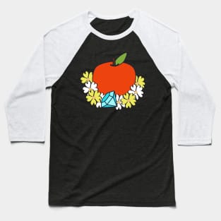 Fairy Tale Snow White Apple and Flowers Icon Baseball T-Shirt